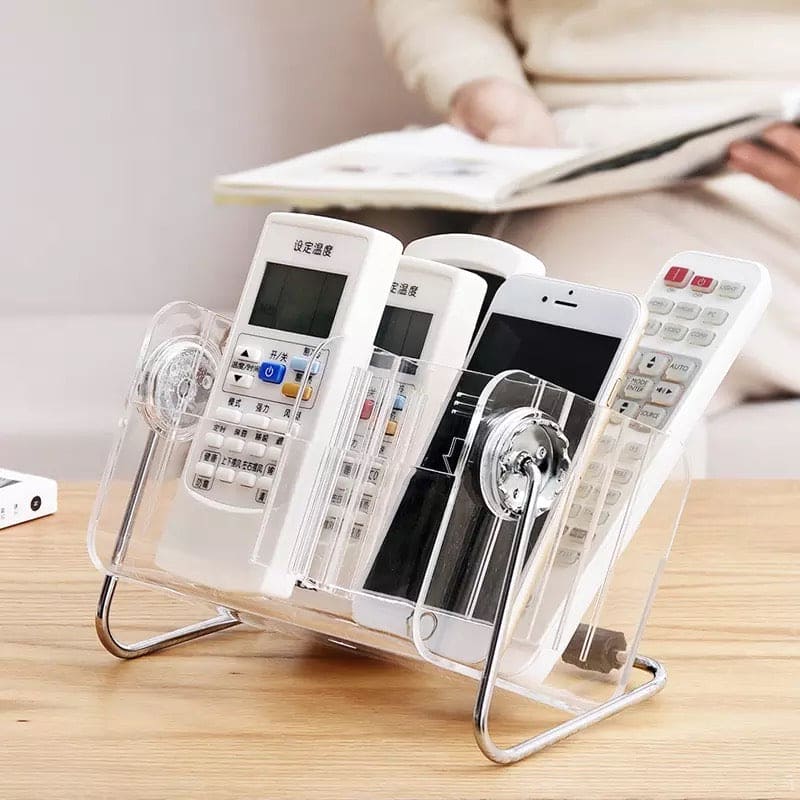 Acrylic Clear Remote Control Holder, 360 Rotating Desktop Makeup Cosmetic Storage Box, Glasses Sundries Organizer Acrylic Clear Remote Control Holder, 360 Rotating Desktop Makeup Cosmetic Storage Box, Glasses Sundries Organizer